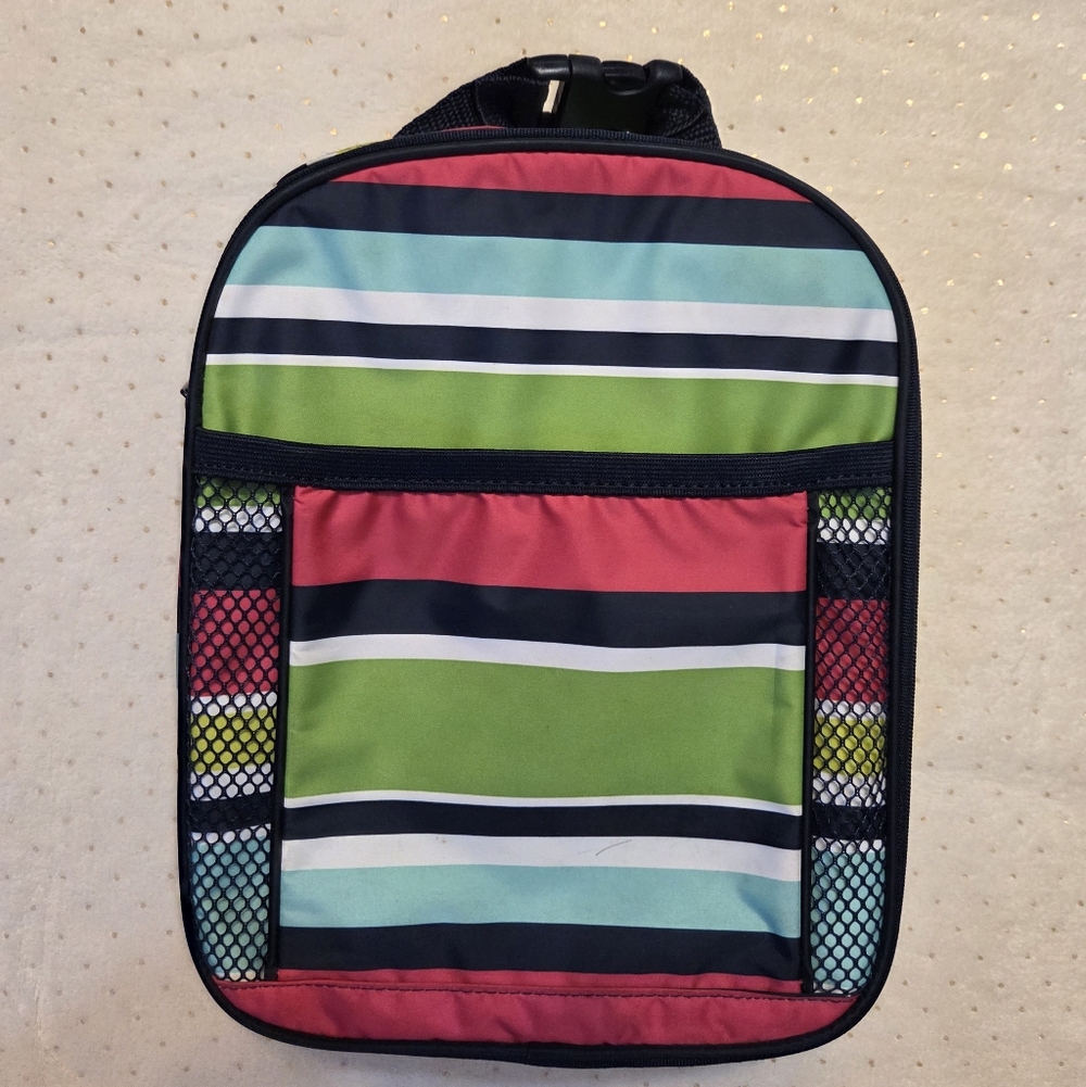 Thirty-One Striped Multi-Color Insulated Lunch Bag